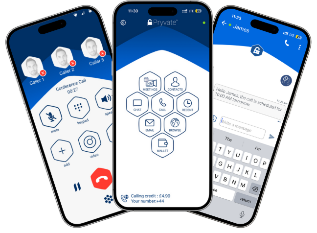 Pryvate Messenger App Screenshot